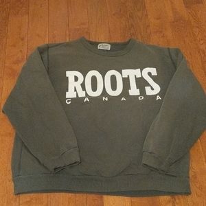 Vintage army green roots crewneck sweater